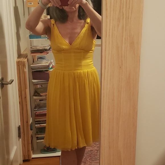 Alessandro Dell'Acqua Yellow Fit and Flare Dress 4 - Picture 9 of 13